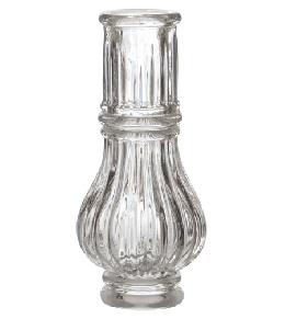 Pressed Glass Ribbed Tall Column