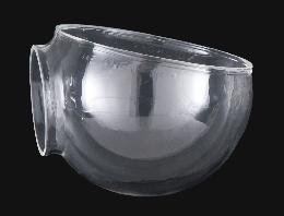 Clear Hand Blown Angle Lamp Elbow