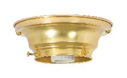 3-1/4" Fitter Wired Unfinished Brass Flush Mount Fixture