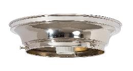 6" Fitter Wired Polished Nickel Finish Brass Flush Mount Fixture