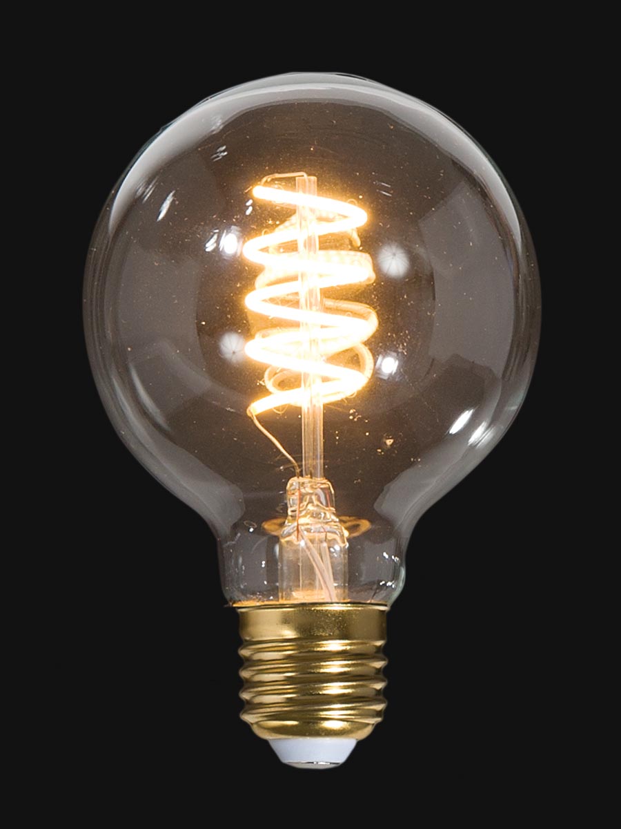 LED Vintage Style Light Bulb, G25, Medium Size (E26) w/Spiral Filament 47261 B&P Lamp Supply