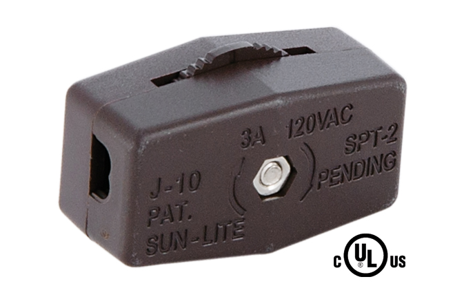 BROWN HI-LO INLINE DIMMER LAMP SWITCH FOR 18/2 SPT-1 LAMP CORD 30091J 