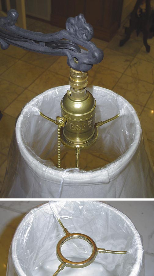 Fabric Shade, How To Install Lamp Shade Holder