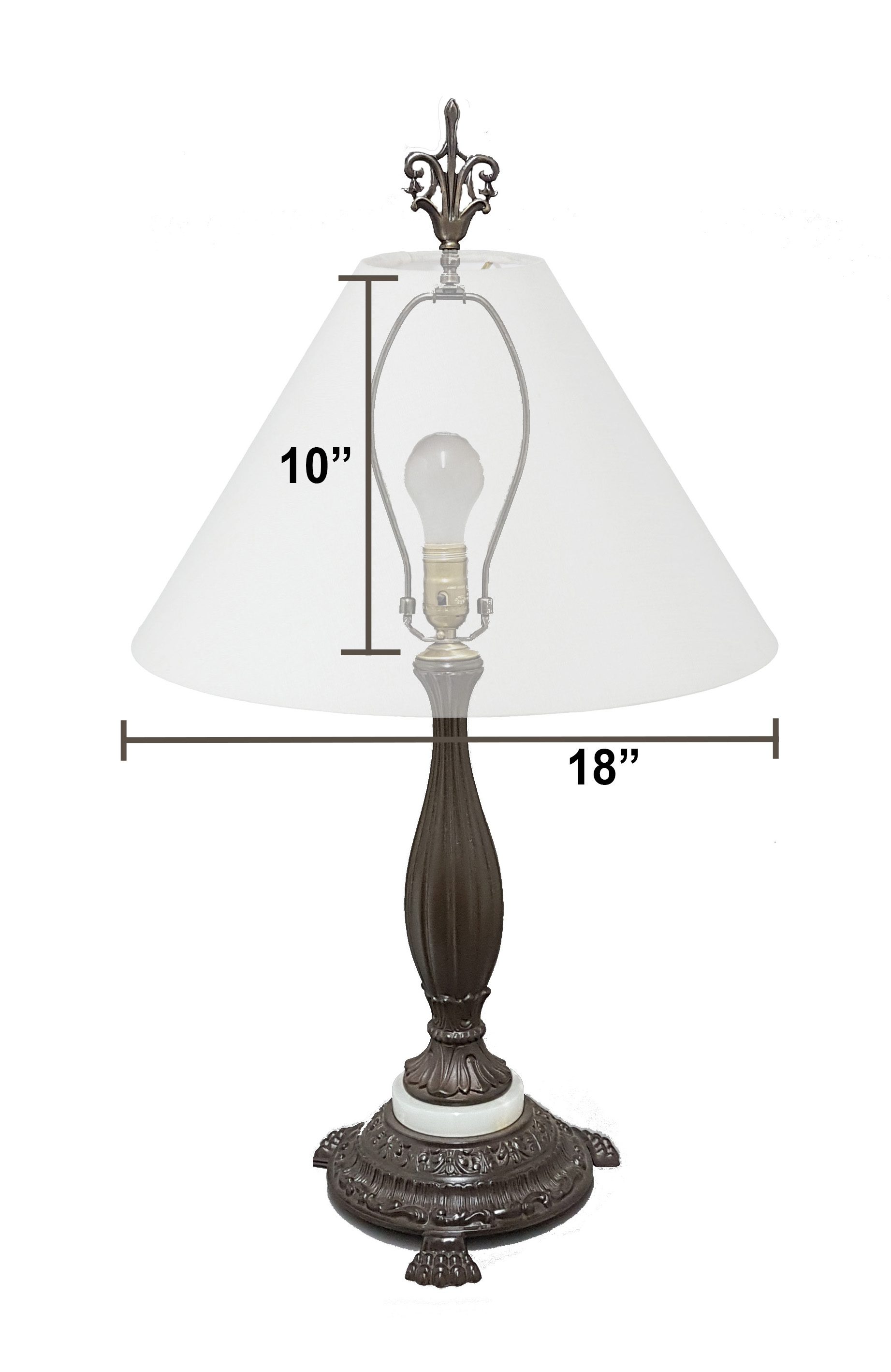 Fabric Shade, How To Determine Table Lamp Size