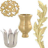Candle Cups, Bobesches, Ornaments: Metal Chandelier Parts