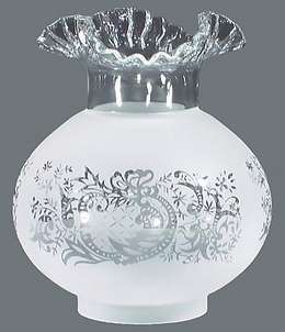 Etched Filigree Gas Table Lamp Shade