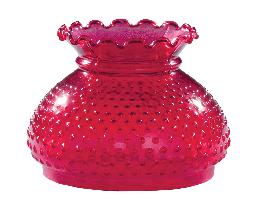 7" Cranberry Hobnail Student Shade