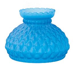 7" Diamond Quilted Satin Light Blue Glass Shade