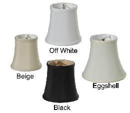 Chandelier Shade Mini Bell with 3.5", 4", & 5" Base Dia. - Tissue Shantung