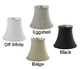 Chandelier Shade Mini Bell with 6" Base Dia. - Tissue Shantung