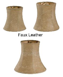 Chandelier Shade Mini Bell- Faux Leather