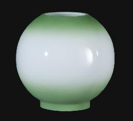 8" Opal Glass Ball Shade, Antique Green Tint