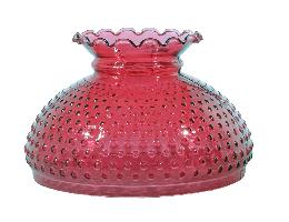 10" Stained Cranberry Hobnail Shade