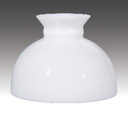 10" Clear Over Opal, Cased Glass Student Lamp Shade