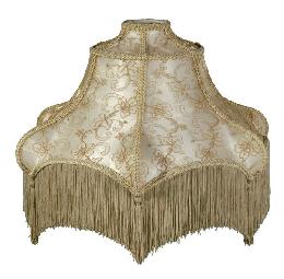 Beige and Champagne Floor Lamp Victorian Style Shades