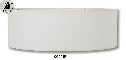 Off White Color Modern Shallow Drum Hardback Shade, 100% Fine Linen