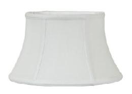 Off White Fine Linen Floor Lamp Shallow Drum Shade