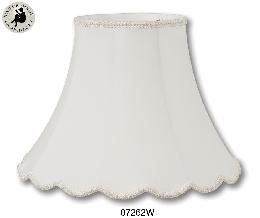 Off White Color, Deluxe Scallop Bell Lamp Shades<br><b><font color=red> ON SALE!</font></b>