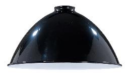 12" Metal Dome Lamp Shade - Black Enamel Finish, 2 1/4" Fitter Size