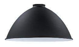 12" Metal Dome Lamp Shade - Satin Black Finish, 2 1/4" Fitter Size