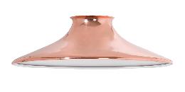8" Dia., Saucer-Shape Metal Lamp Shade with 2-1/4" fitter and Polished Copper Finish