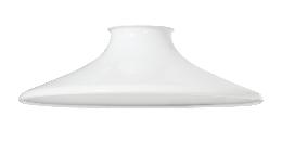8" Dia., Saucer-Shape Metal Lamp Shade with 2-1/4" fitter and White Enamel Finish