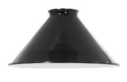 8" Dia., Cone-Shape Metal Lamp Shade with 2-1/4" fitter and Black Enamel Finish