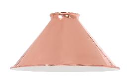 8" Dia., Cone-Shape Metal Lamp Shade with 2-1/4" fitter and Polished Copper Finish