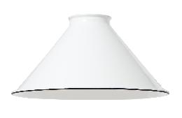8" Dia., Cone-Shape Metal Lamp Shade with 2-1/4" fitter, White Enamel Finish