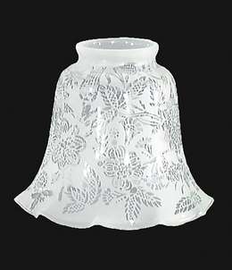 Victorian Etched Floral Fixture Shade