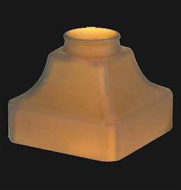 Satin Amber Mission Fixture Shade, Wide