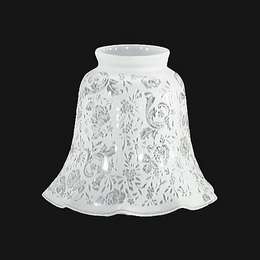 Crimped Victorian Lace Etched Fixture Shade