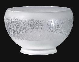Satin Etched Filigree Gas Shade
