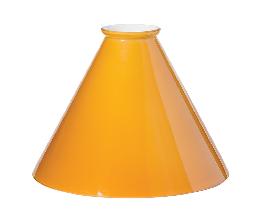 2-1/4" fitter, Amber Over White, Cased Glass Pendant Shade, 7-3/16" dia. x 5-3/8" height