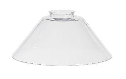 2-1/4" fitter, Clear Glass Pendant Shade, 7-15/16" dia. bottom x 3-7/16" ht.
