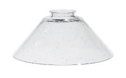 2-1/4" fitter, Seeded Clear Glass Pendant Shade, 7-15/16" dia. bottom x 3-7/16" ht.