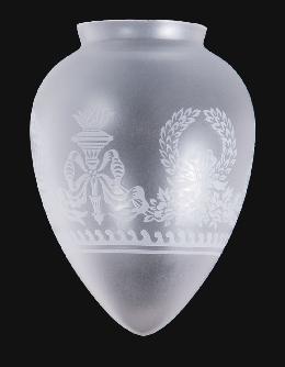 Bulb Shaped Satin Etched Pendant Shade