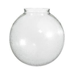 8" Dia. Seeded Clear Glass Pendant Lamp Shade, 4" fitter