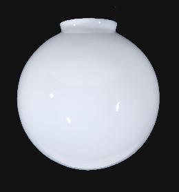 U.S.A. Made 10" Opal Glass Ball Lampshade, 4" Lip Fitter