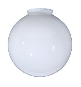  10" Cased Opal Glass Ball Lampshade, 4" Lip Fitter