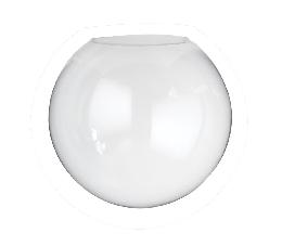 6" Dia. Clear Glass Neckless Ball Pendant Lamp Shade w/3" Top Opening