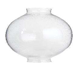 9-3/4" dia. Clear Seeded Glass (large) Onion Lantern Shade, 4" fitter each end