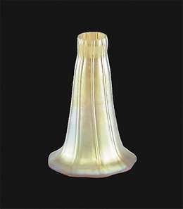 Gold Iridescent "Lily" Art Glass Shade