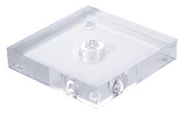 Clear Square Acrylic Footed Lamp Bases