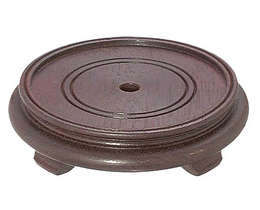Rosewood Finish, Footed Oriental Wooden Bases