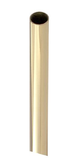 7/8" O.D., Polished & Lacquered Plain Brass Tubing