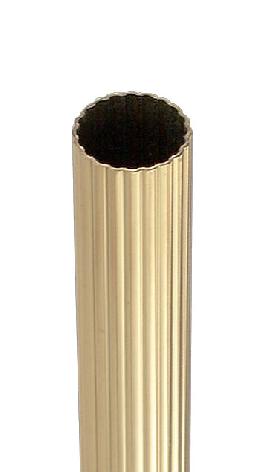 3/4" O.D., Reeded Brass Tubing