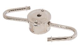 2-Arm S-Type Un-wired Steel Lamp Cluster Body, Nickel Plated  