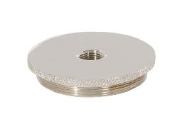 2" Dia. Threaded Cap with 1/8F Center Hole, fits our No. 10468N and 10473N series lamp cluster bodies - Polished Nickel Finish