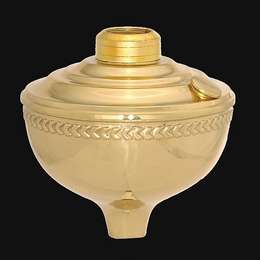 Spun Brass Lamp Font